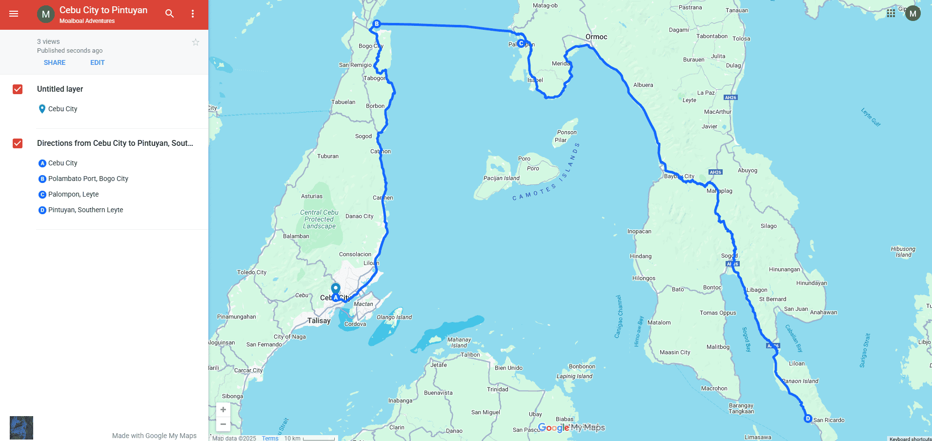 Cebu City to Pintuyan cebu city to pintuyan